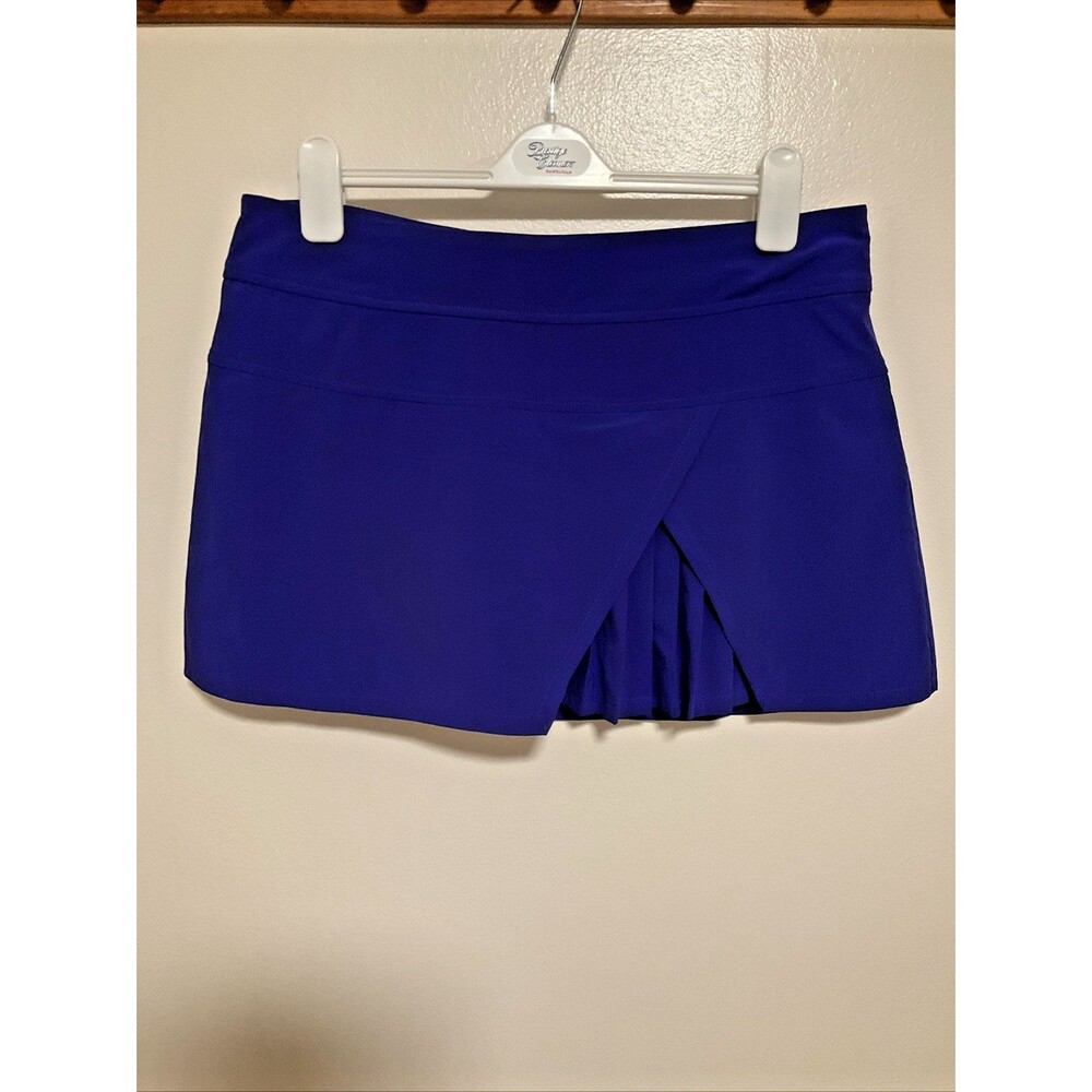 Athleta Women’s L Purple Skort Stretch Designer Pleated Pocket Fashion